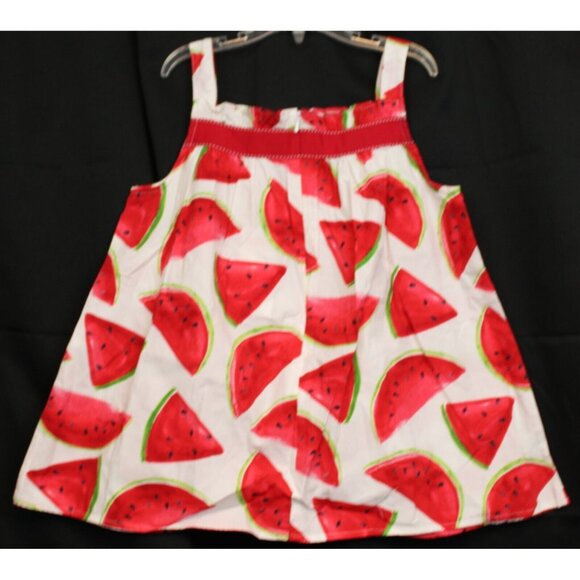 NWT 2009 Gymboree Watermelon Picnic Print Tank Top Swing A-line sz 10 Red Bow - Picture 4 of 7